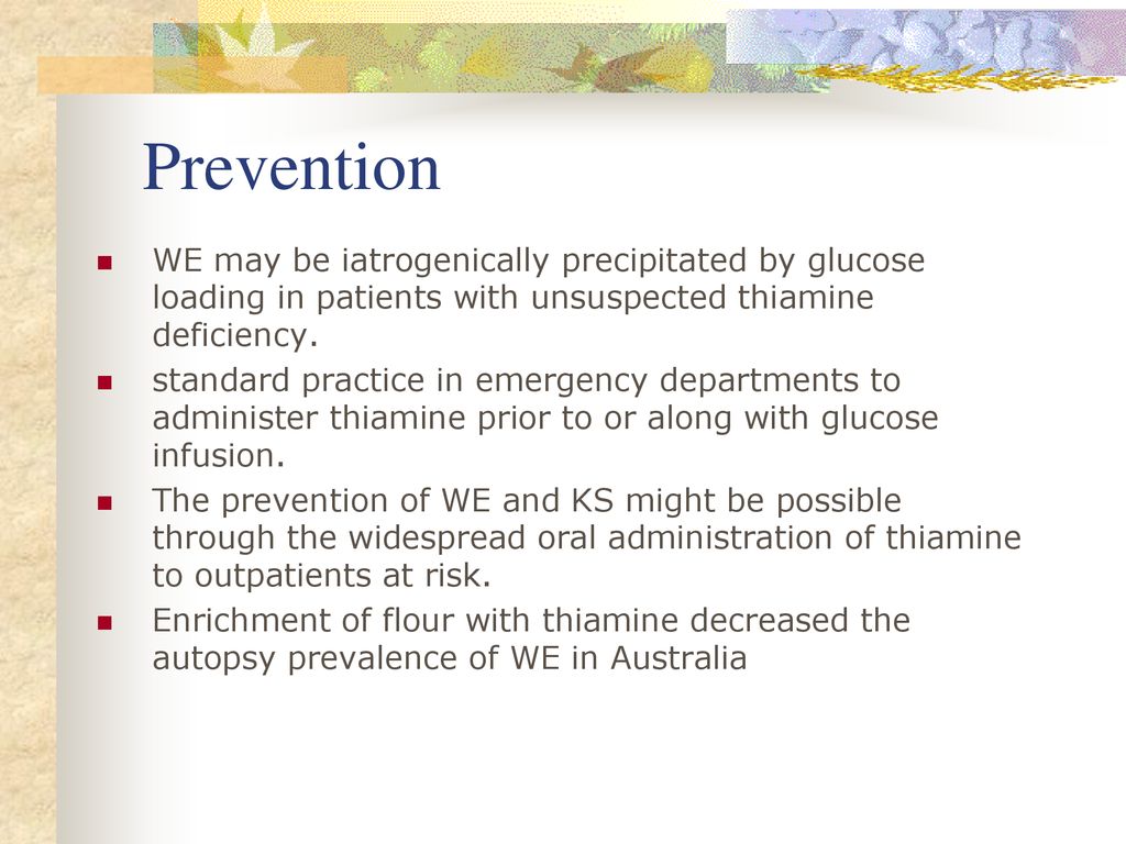 give thiamine before glucose